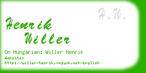 henrik willer business card
